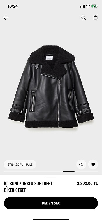 xs Beden Biker Stradivarius