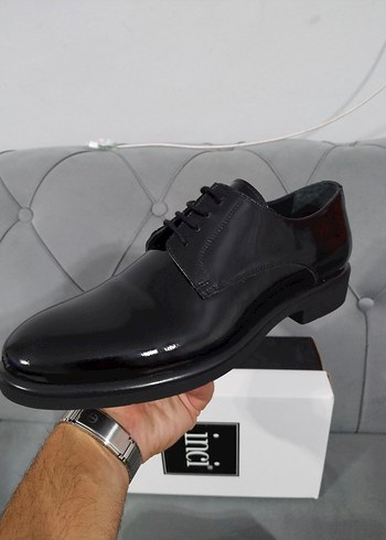 İnci Parlak Siyah Klasik Erkek Ayakkabı - Görsel 9