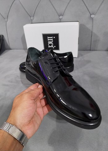 İnci Parlak Siyah Klasik Erkek Ayakkabı - Görsel 10