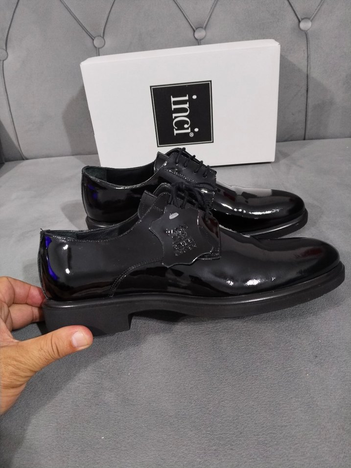 İnci Parlak Siyah Klasik Erkek Ayakkabı - Görsel 4