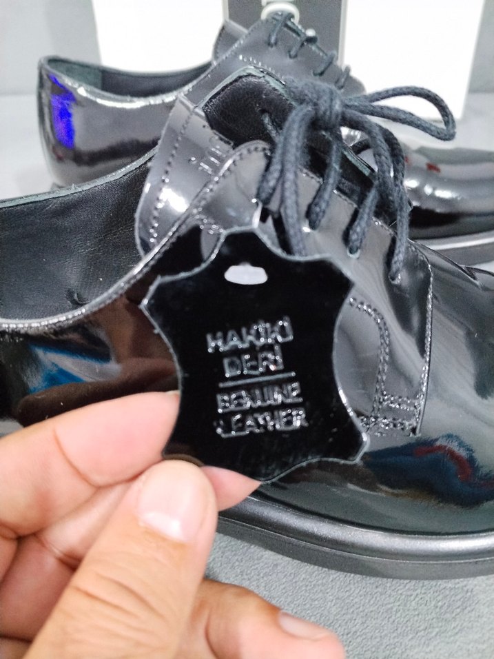 İnci Parlak Siyah Klasik Erkek Ayakkabı - Görsel 5