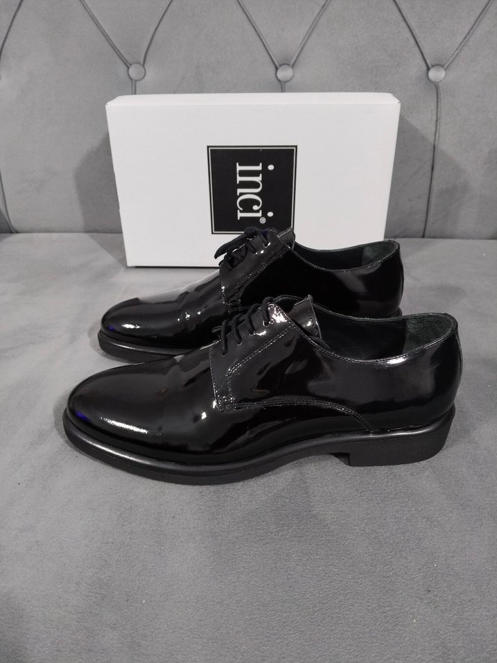 İnci Parlak Siyah Klasik Erkek Ayakkabı - Görsel 2