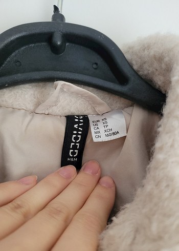 H&M Bej Kürk Detaylı Kadın Ceket