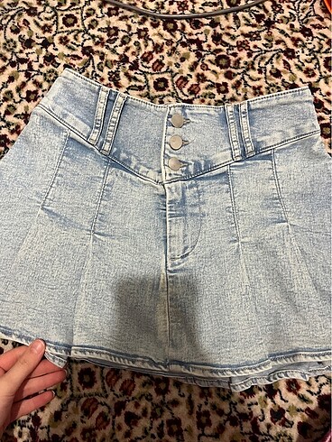 xs Beden H&M xs denim mini etek