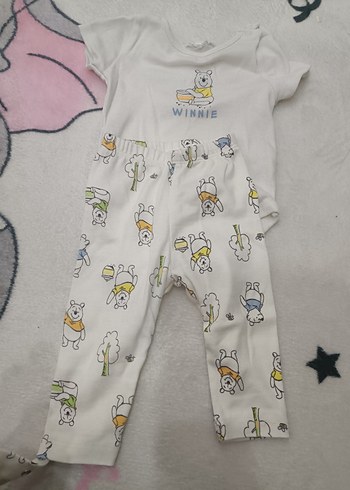 Beyaz Baskılı Çocuk Pijama Takımı - Görsel 2