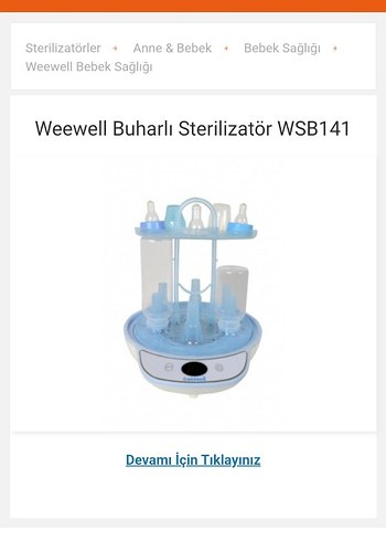 weewell Beyaz Bebek Sterilizatörü - Görsel 4