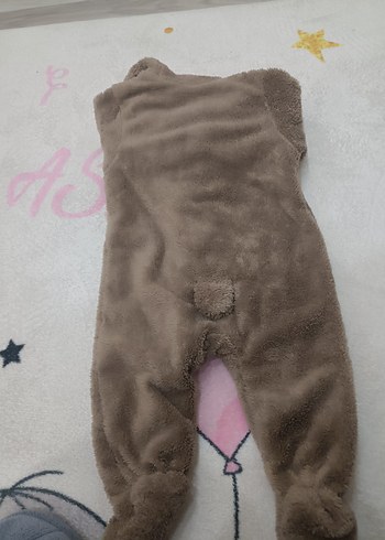 Kahverengi Peluş Bebek Tulumu - Görsel 3