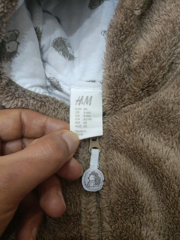 Kahverengi Peluş Bebek Tulumu - Görsel 4