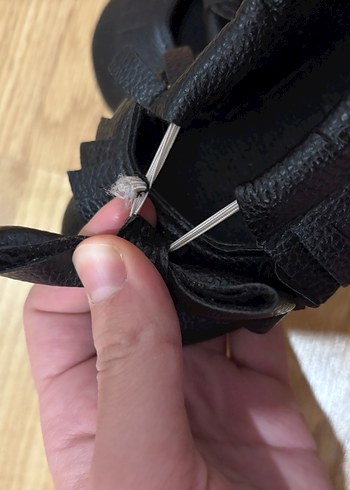 Kız Bebek Siyah Fiyonk Detaylı İlk Adım Ayakkabısı - Görsel 3