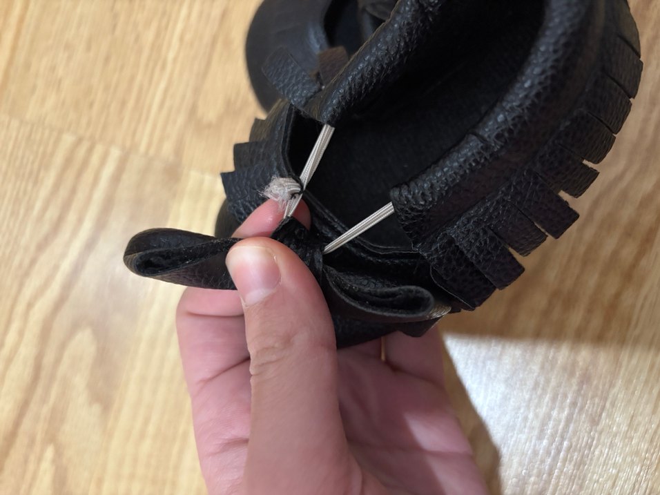 Kız Bebek Siyah Fiyonk Detaylı İlk Adım Ayakkabısı - Görsel 3