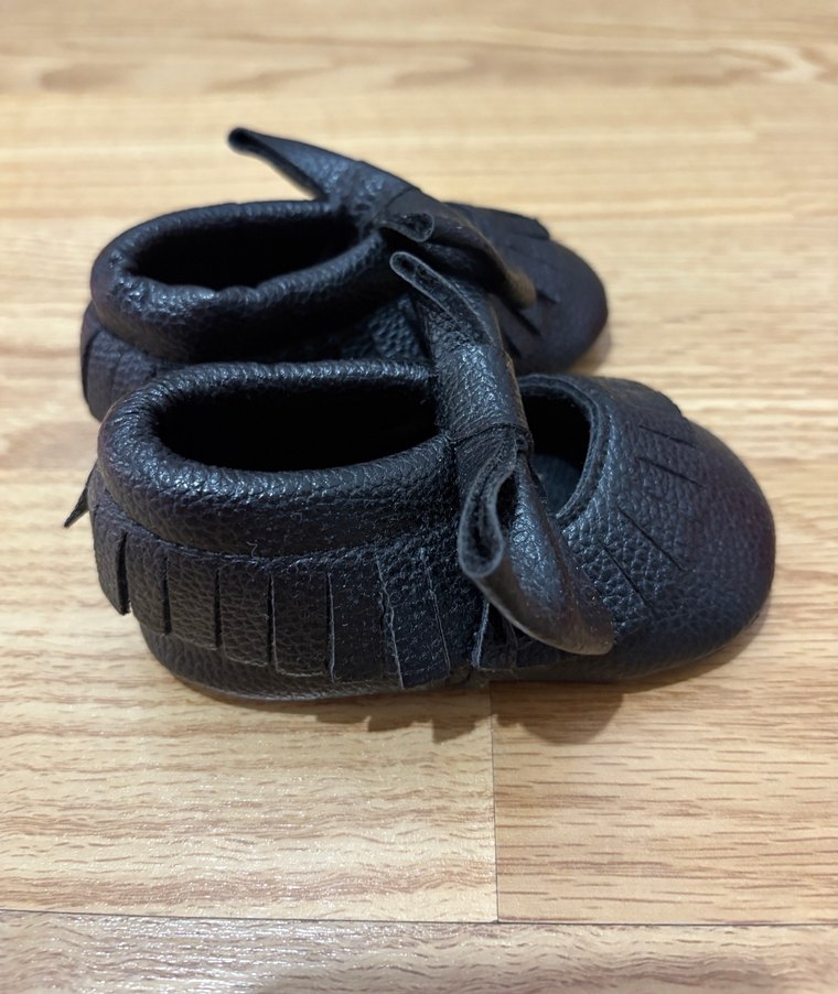 Kız Bebek Siyah Fiyonk Detaylı İlk Adım Ayakkabısı - Görsel 2