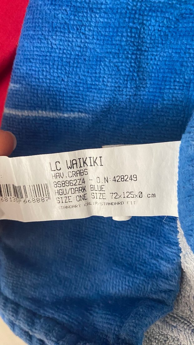 Mavi Baskılı Erkek Çocuk Bornoz - Görsel 3