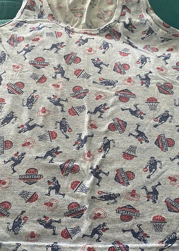 Çocuk Baskılı Gri Atlet - Görsel 2