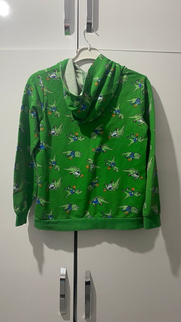 Yeşil Kapüşonlu Erkek Çocuk Sweatshirt - Görsel 2