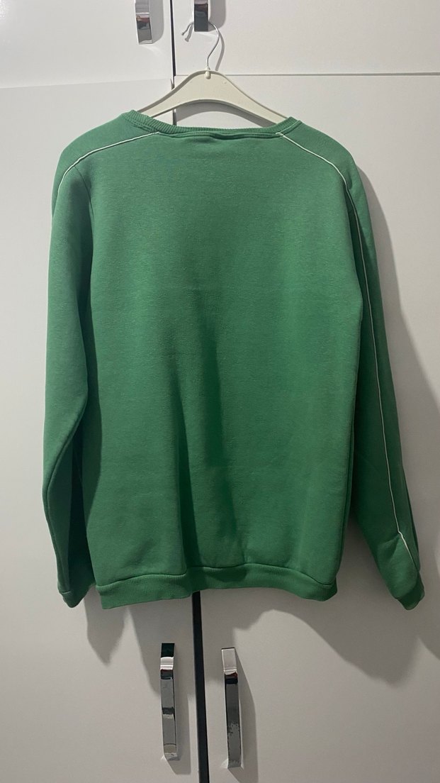 Yeşil Erkek Sweatshirt Uzun Kollu Baskılı - Görsel 3