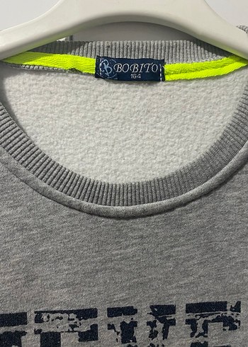 Gri Erkek Çocuk Sweatshirt, Baskılı, Rahat Kesim - Görsel 3