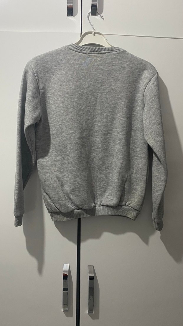 Gri Erkek Çocuk Sweatshirt, Baskılı, Rahat Kesim - Görsel 2