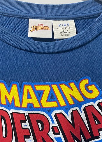 Mavi Spider-Man Baskılı Erkek Sweatshirt - Görsel 2