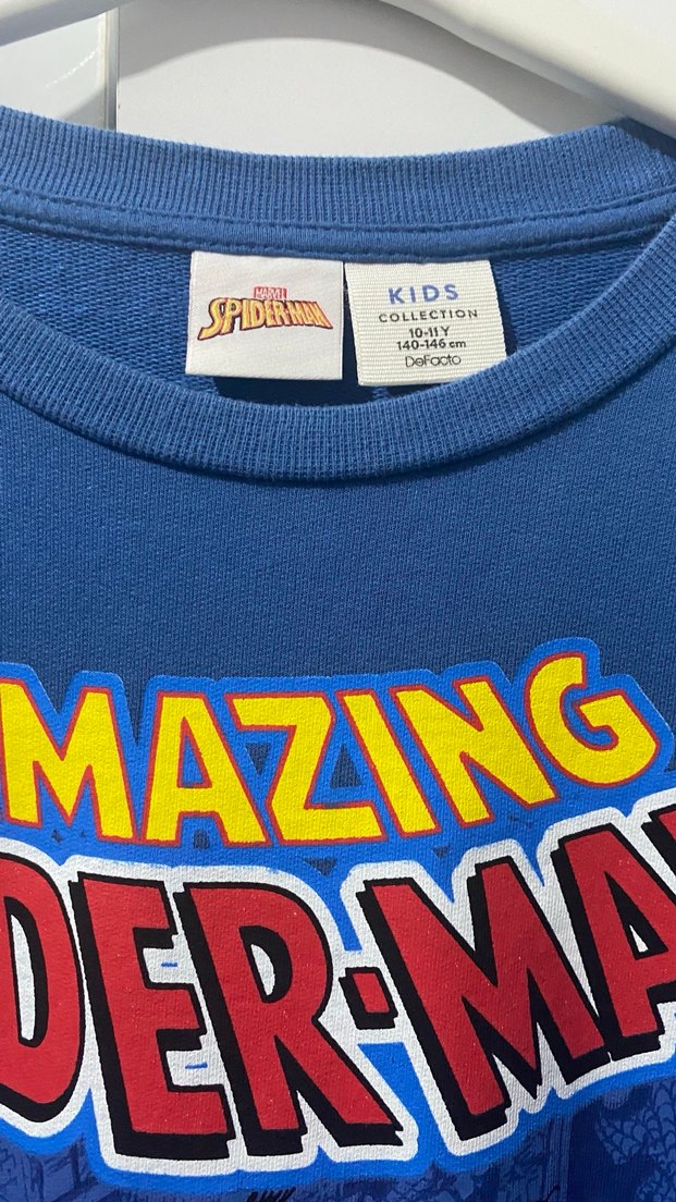 Mavi Spider-Man Baskılı Erkek Sweatshirt - Görsel 2