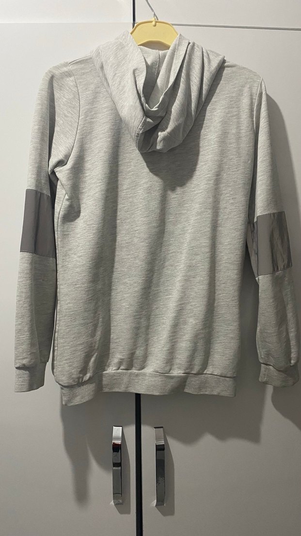 Gri Kapüşonlu Erkek Sweatshirt - Görsel 2