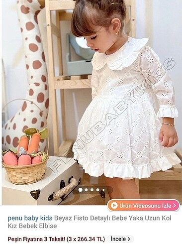 Le mabelle bebek fisto yakali elbise