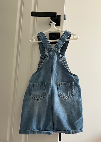 HelloBaby Kız/Erkek Çocuk Mavi Denim Askılı Tulum