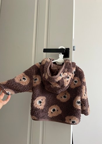 LC Waikiki Kahverengi Kapüşonlu erkek kız Çocuk palto
