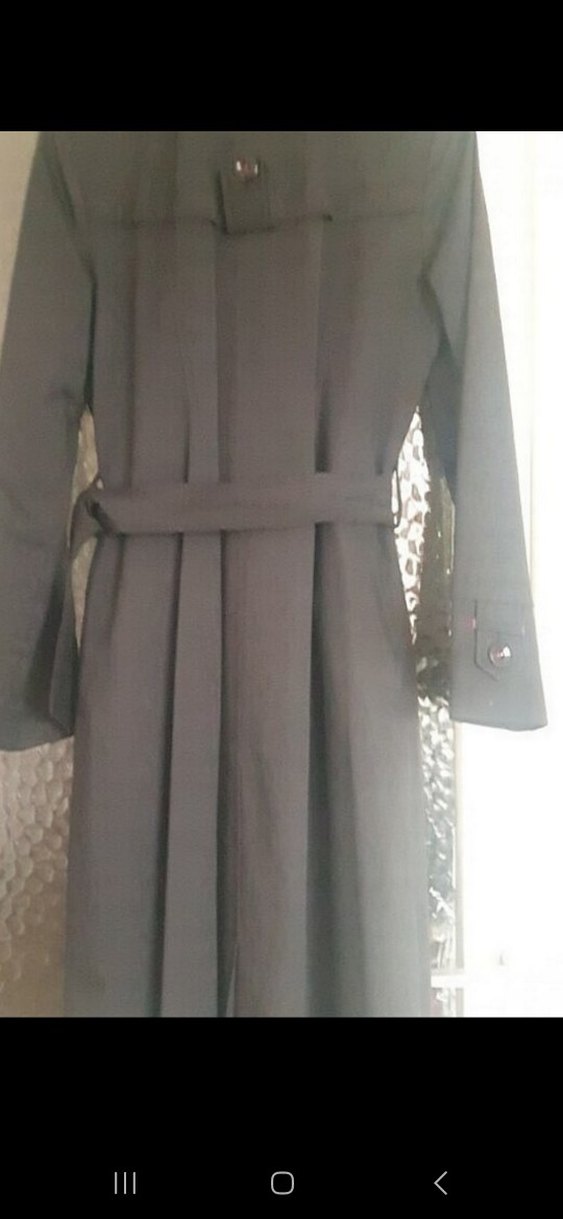 Gri Kemerli Uzun Kesim Kadın Trençkot - Görsel 3