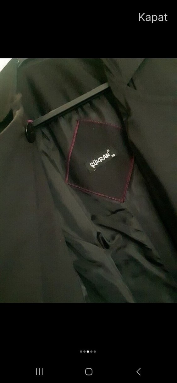 Gri Kemerli Uzun Kesim Kadın Trençkot - Görsel 2