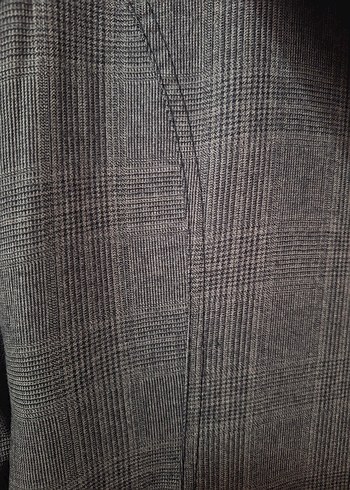 Düğmeli Uzun Gri Kadın pardesü (setrems marka) - Görsel 7