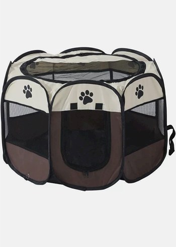 Kahverengi Katlanabilir Köpek Parkı