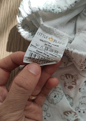 Beyaz Pamuklu Pastel Desenli Çocuk Pijama Takımı - Görsel 4