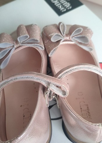 Kız Çocuk Pembe Fiyonklu Babet Ayakkabı - Görsel 4