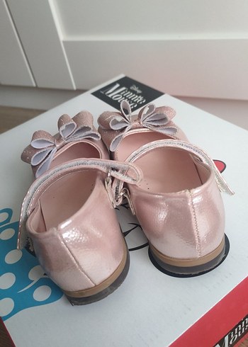 Kız Çocuk Pembe Fiyonklu Babet Ayakkabı - Görsel 3