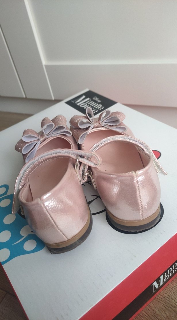 Kız Çocuk Pembe Fiyonklu Babet Ayakkabı - Görsel 3
