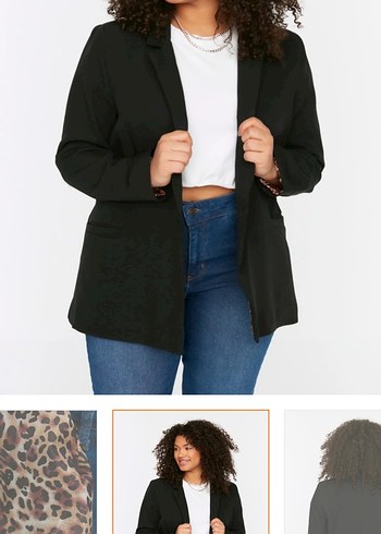 Trendyol & Milla Kadın Siyah Düğmeli Blazer Ceket