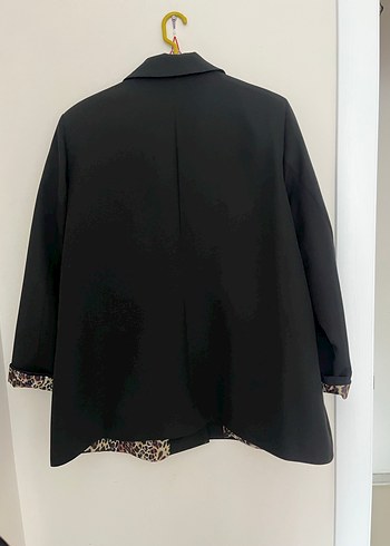 50 Beden siyah Renk Kadın Siyah Düğmeli Blazer Ceket