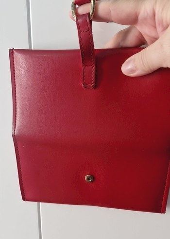 Kırmızı Deri Tokalı Kadın Cüzdanı - Görsel 5