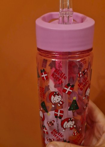 Pembe Hello Kitty Çocuk Matara - Görsel 3