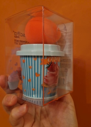 Renkli Turuncu Makyaj Süngeri - Görsel 3