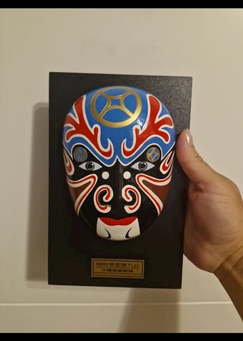 Desenli Dekoratif Maske Çin Operası Tablo