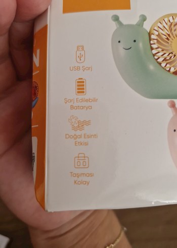 Beden Renk Pembe Pastel Mini Salyangoz Vantilatör