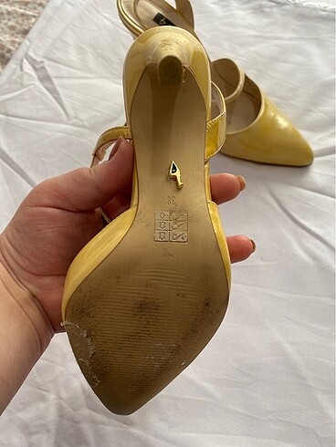 38 Beden sarı Renk Kemal tanca topuklu ayakkabı