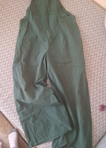 Yeşil Keten Bohem Tulum - Görsel 3