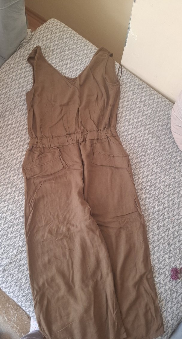 Yeşil Keten Bohem Tulum - Görsel 5