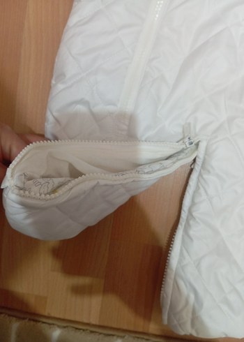 Beyaz Fermuarlı Bebek Kız Tulumu - Görsel 3