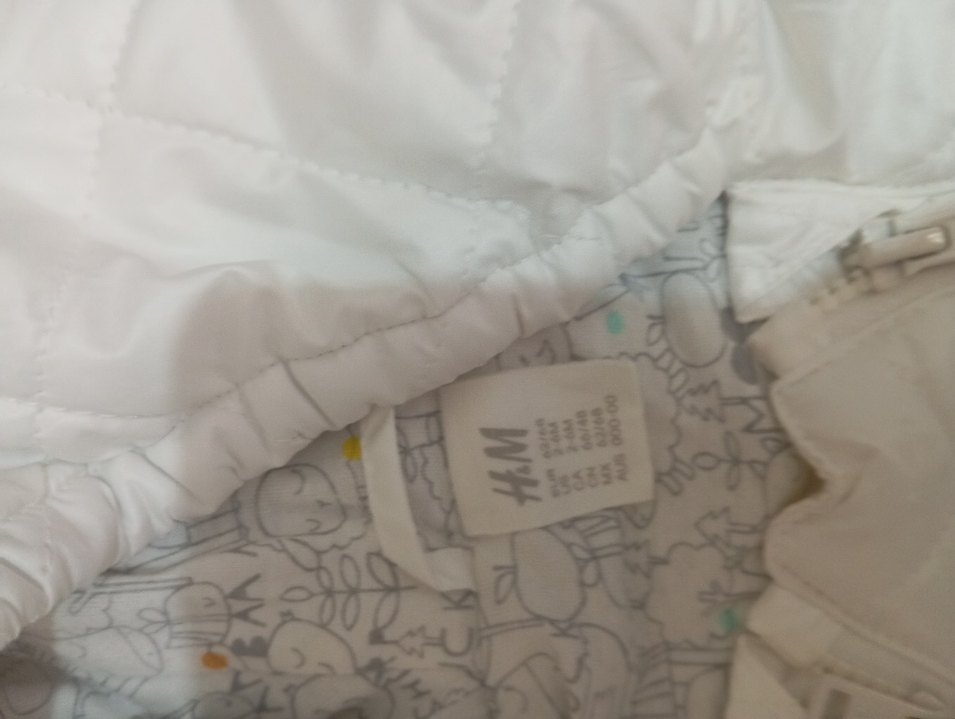 Beyaz Fermuarlı Bebek Kız Tulumu - Görsel 2