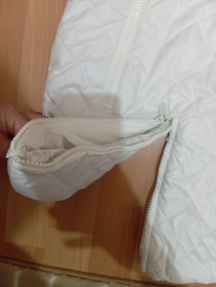 Beyaz Fermuarlı Bebek Kız Tulumu - Görsel 3