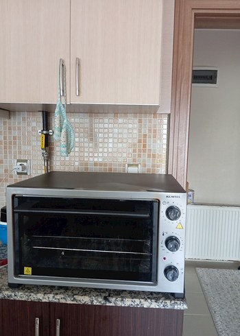Gri Mini Fırın 3 Düğmeli