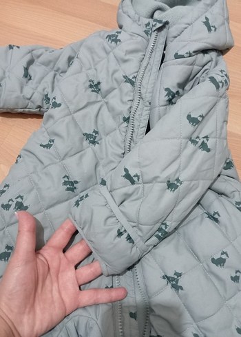 Gri Erkek Bebek Fermuarlı Kar Tulumu - Görsel 2